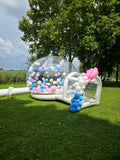 Bubble bounce house with garland